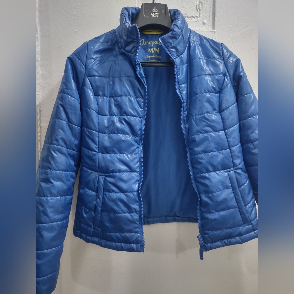Aeropostale M/M Blue Puffer Jacket